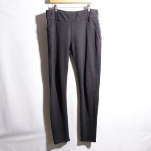 Yala Organic Cotton Bamboo Blend Black Leggings Womens L